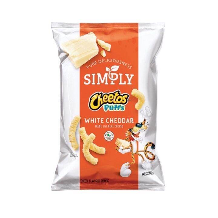 Simply Cheetos White Cheddar Puffs Cheese Flavored Snacks 8.5 oz Bag ...