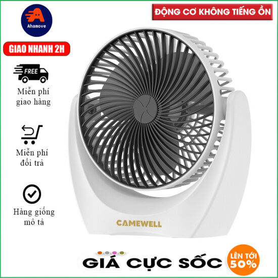 Quạt mini để bàn 2 tốc độ, quạt để bàn văn phòng mini camewell c201f - ảnh sản phẩm 1
