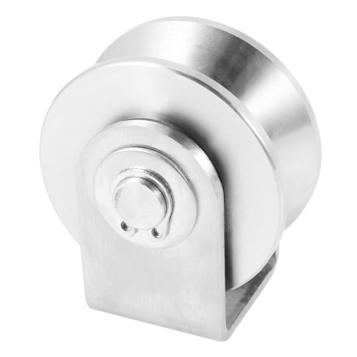 2-inch-v-type-pulley-roller-304-stainless-steel-sliding-gate-roller-wheel-bearing-for-material-handling-and-moving