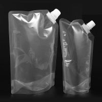 7pcs 500/1000ml Plastic Drink Packaging Bag Spout Pouch For Beverage Liquid Juice Milk Coffee Camping Outdoor Storage