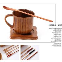 Milk Honey Wooden Spoon Coffee Spoons Tool 1pcs Long Handle Coffee Spoon Creative Solid Wood Tableware Stir Stick Milk Tea Cables