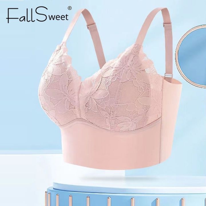 a-needed-lingerie-fallsweet-ชุดชั้นในบรายกกระชับหน้าอกไร้ตะเข็บบราขนาดใหญ่ผู้หญิงเสื้อครอปชั้นในชุดชั้นในลูกไม้เซ็กซี่เซ็กซี่เสื้อกั๊กความงามด้านหลังแฟชั่น