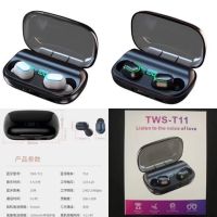 Wireless bluetooth 5.0 headset TWS headset T11 stereo call headset Battery display TWSหูฟังสเตอริโอ T11 รับประกัน 1 ปี