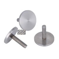 10Pcs 304 Stainless Steel Round Flat Disc Flange Cap Cover M6 M8 M10 Threaded Bolt Glass Mirror Standoff Handrail Tabletop Nails Screws Fasteners