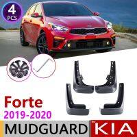 แผ่นบังโคลนรถด้านหน้าด้านหลัง4ชิ้นสำหรับ Kia Forte K3 BD 2019 2020บังโคลนพนังสาดอุปกรณ์ยางบังโคลน Cerato Vivaro