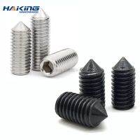 50X M2 M2.5 M3 M4 M5 M6 DIN914 304 stainless Black grade 12.9steel Hex Hexagon Socket Cone Point Grub Set Screw Tapered End Bolt Nails  Screws Fastene