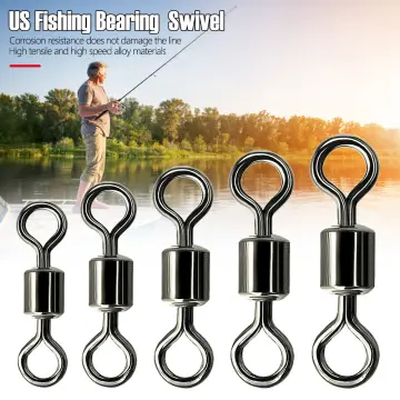 10pcs Stainless Steel Wire Fishing Line With Swivels Connect Clip