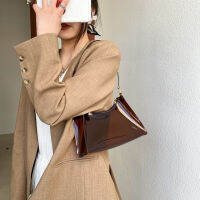 Vintage ผู้หญิงโปร่งใสสี Pure Underarm กระเป๋า Hobos ลำลองกระเป๋าขนาดเล็ก