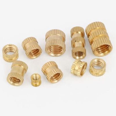 5-100pcs Brass insert M2 M2.5 M3 m4 m5 M6 M8 M10 Copper Inserts Brass Double Pass Knurl Nut Embedded Fastener