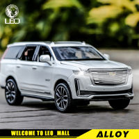 LEO 1:32 Cadillac Escalade SUV โมเดลรถโลหะผสม Diecast คาดิลแลคเอสคาเลดของขวัญสำหรับเด็กผู้ชายและเด็กของเล่นรถออฟโรดรถของเล่นโลหะเบาและเสียง826