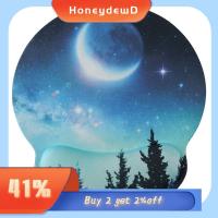 HONEYDEWD ออกแบบตามหลักสรีรศาสตร์ แผ่นรองเมาส์ ตอนเที่ยงคืน กันลื่น ที่พยุงข้อมือ กันน้ำ-proof เมโมรี่โฟม แผ่นรองข้อมือ บ้านในบ้าน