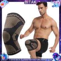 Bitak 1PCS ทองแดงแผ่นรองเข่ายืดหยุ่นกีฬาฟิตเนส Kneepad ยิมเกียร์ Patella วิ่งบาสเกตบอลวอลเลย์บอลเข่ารั้ง Support