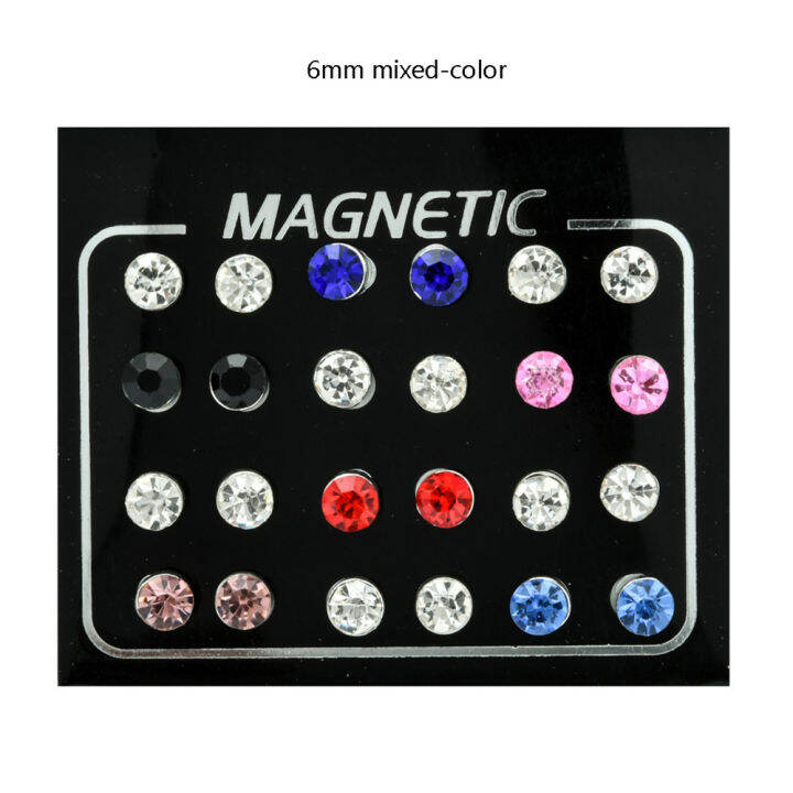 3-4-5-6-7mm-24pcs-set-magnetic-non-piercing-clip-round-rhinestone-stud-earrings-non-piercing-clip-on-stud-earrings-round-ear-stud-jewelry-gifts-3-4-5-6-7mm-stainless-steel-magnetic-care-ear-stud-fake-