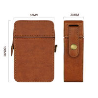 Short Ciggarett Lighter Case Holder Travel Leather Tobaco Cigatette Box Smking Accessories