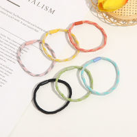 Small Pure and Fresh Color Hair Circle Korean id Hair Accessories Hair Rope Female Base Hair Rope Rubber Band Headwear