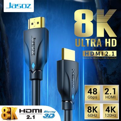Jasoz kabel HDMI 8K kawat 2.1 HDMI 5m 10M untuk Xiaomi Xbox Serries X PS5 PS4 Chromebook laptop 120Hz Splitter Digital