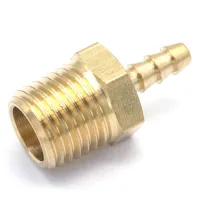 1/4 NPT Male x 3/16 Hose Barbed Tail Brass Fuel Fittings Connectors Adapters Max Pressure 229 PSI