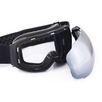 Winter Snowmobile Ski Goggles Double Layers Lens Anti-fog Detachable Skiing Snowboard Skating Goggles UV400 Protection