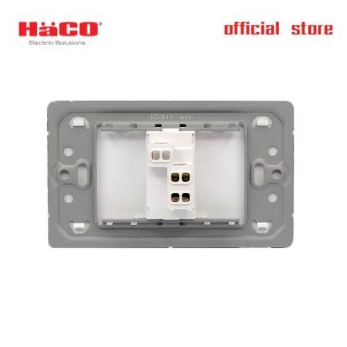 haco-ชุดสวิต์พร้อมเต้ารับ-สวิตซ์ทางเดียว-1-ช่อง-16a-250v-สีขาว-พร้อมแผงหน้ากาก-รุ่น-ic-s11