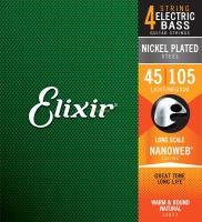 Elixir 4 Sts 45-105สายเบสชุบนิกเกิลกีตาร์เบสไฟฟ้า Sts แสง/กลาง14077, Ernie Ball 2832