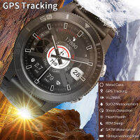 GAINBANG GPS HD Screen Smartwatch ผู้ชายอัตราการเต้นหัวใจความเครียดการตรวจสอบสร้อยข้อมือเข็มทิศกีฬากลางแจ้ง IP68กันน้ำดูสมาร์ท