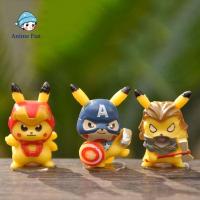 ANIME FAN น่ารัก อะนิเมะญี่ปุ่น Pikachuคอสเพลย์เวนเจอร์ส จี้ Avengers ปิกาจู โปเกมอน ของเล่นตัวเลข จิ๋ว Avengers Action Figures ฟิกเกอร์ Pikachu หุ่นจำลอง เครื่องประดับตุ๊กตา