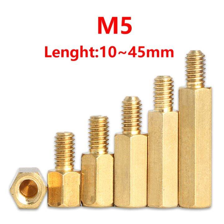 M5 Hexagonal Stud Male To Female Brass Spacer Hex Brass Standoff Spacer
