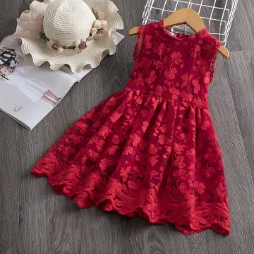 Baby girl shop red lace dress