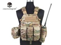 Emersongear LBT6094A Style Tactical Vest With 3 Pouch Airsoft Military Combat Vest Multicam EM7440H