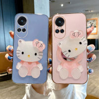 เคส OPPO Reno10 Pro Reno10pro+ การออกแบบชุบพร้อมกระจกแต่งหน้าเคสโทรศัพท์นุ่มสีสันสดใส OPPO Reno10 Pro Reno10pro+ ฝาครอบโทรศัพท์