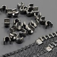 ❀✓ 10Pcs Metal Zipper Head Sliders Retainer Insertion Pin Zipper Kit 3 5 8 Top Stop DIY Accessories Plug Zipper Repair Tool