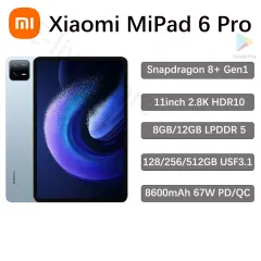 China rom Xiaomi Pad 6 Pro 11 inch Tablet PC 8GB Ram 128GB Rom