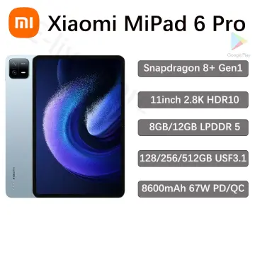 Xiaomi Pad 6 Pro 11 inch Tablet PC 8GB Ram 256GB Rom Snapdragon 8+ Gen 1  67W Fast Charger 2.8K LCD Screen MiPad 6 Pro 8600mAh