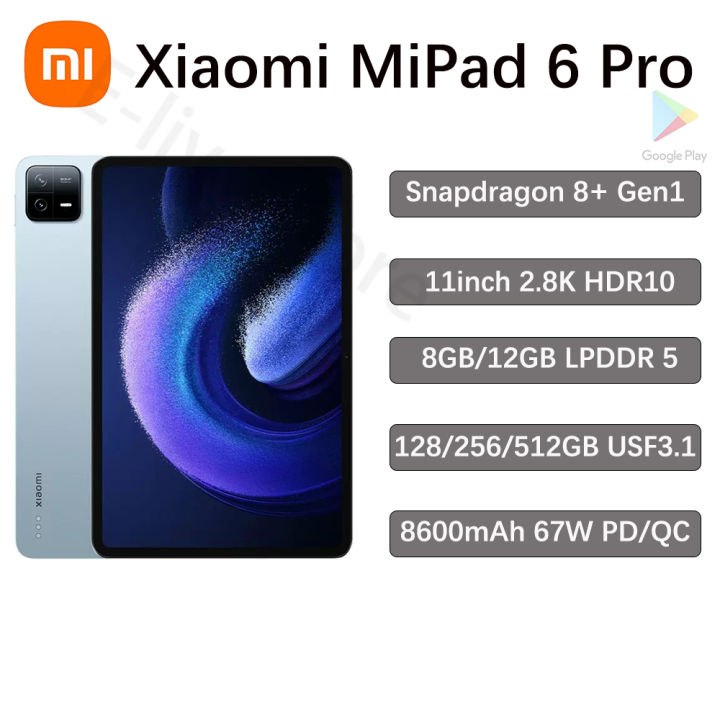 Xiaomi Pad 6 Pro  inch Tablet PC Snapdragon 8+ Gen 1 W Fast