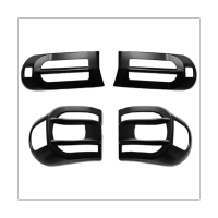 4 PCS Front Fog Lamp Turn Signal Box Rear Taillight Protection Cover Matte Black Plastic for Toyota FJ Cruiser 2007-2020