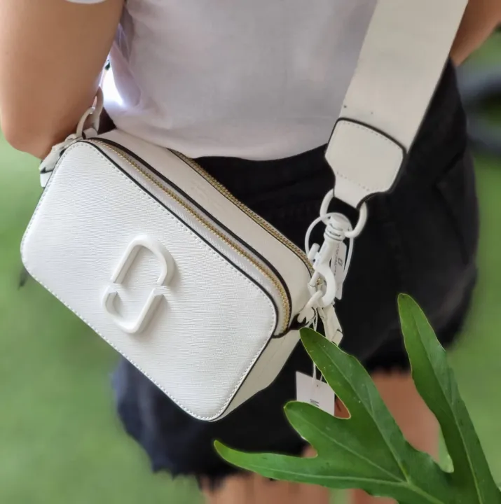 Original Ceramic Leather White Snapshot Camera Crossbody Bag With White ...