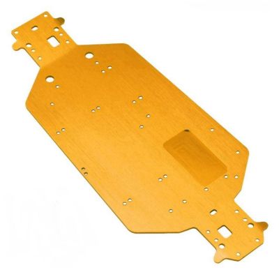 For HSP 1/10 Aluminum Alloy Base Plate RC Car Bottom Plate 04001 Chassis 94111 Cart 94170 94107,Modified and Upgraded Accessories Gold