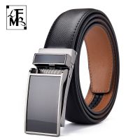 [LFMB]luxury belts for men cow genuine leather male strap automatic buckle belt newest fashion design original brand