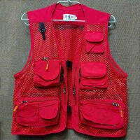 SUJColor Hunter Multi-pocket Mesh Vest ผู้ชายบาง ๆ การถ่ายภาพตกปลาอาสาสมัครอาสาสมัครเสื้อกั๊ก Vest