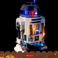 WUHUI ชุดไฟ Led ขึ้นสำหรับสตาร์วอร์ส R2-D2หุ่นยนต์บล็อกตัวต่อไม่รวมบล็อกที่ตั้งไว้ของเล่นชุดก่อสร้างรูปร่างตุ๊กตาขยับแขนขาได้อิฐก่อสร้างสำหรับโรงเรียนเด็กวัย3 + Kids Toys