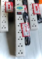 jg shops Mango Power strip, standard 6 outlets, 1 switch, 5 meters (white)