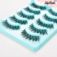 SLIPRAIN ♥ 5 Pairs Long Cross False Eyelashes Eye Lashes Extensions