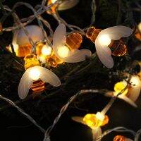 3M 6M Honey Bee String Lights Outdoor Garden Decoration Garland Fairy Lighting Back Yard Decor Outdoor Powered Waterproof 2023