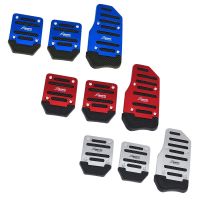 ₪ gswe 3Pcs Racing Manual Non-Slip Foot Pedal Cover Aluminum Brake Accelerator Car Interior Accessories