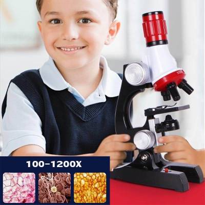กล้องจุลทรรศน์ สำหรับเด็ก กล้องจุลทรรศน์มือถือ กล้องจุลทรรศน์พกพา 100-1200X ของเล่นวิทยาศาสตร์ ของเล่นเพื่อการศึกษา เหมาะกับเด็กปฐมวัย