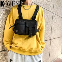 【CW】 Canvas Young Men Chest Tacticl Rig Hip Hop Cell Outdoor Waist Street Kanye