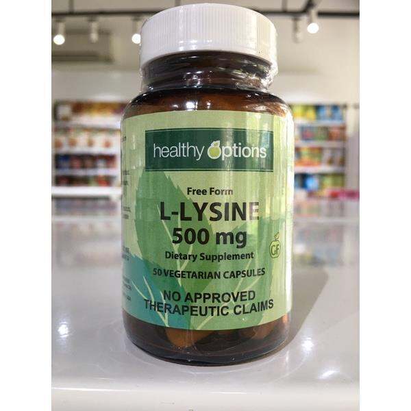 LLysine 500 mg 50 capsules Healthy Options Lazada PH
