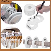 CUCU 5/10PCS ใหม่ ทำด้วยมือ ขนาดเครื่องหมายแหวน เครื่องประดับเสื้อผ้า งานฝีมือ DIY ไม้แขวนเสื้อกลม ตัวแบ่งขนาดเสื้อผ้า แท็กเสื้อผ้า ออแกไนเซอร์ที่แขวน