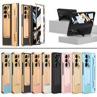 WindCase Case for Samsung Galaxy Z Fold 5 Front Screen &amp; Len Protector Litchi Pattern Stand Cover