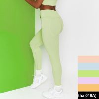 ♙◊ Vito Martha 016A Autumn candy color cross-border seamless yoga suit ribbed yoga trousers going out fitness sports pants yoga suit women